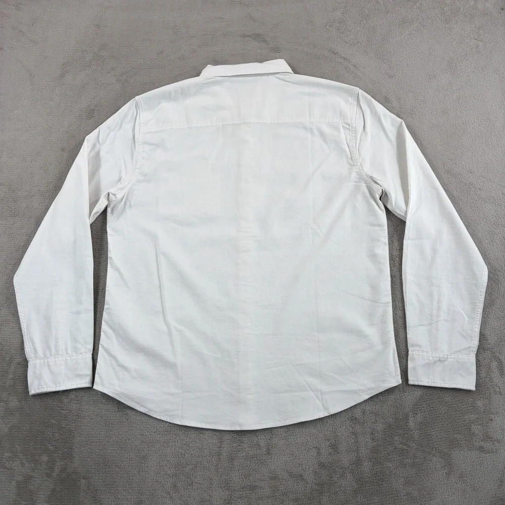 Fair Harbor Oxford Shirt in White Men Medium Classic Fit Stretch NWT $128